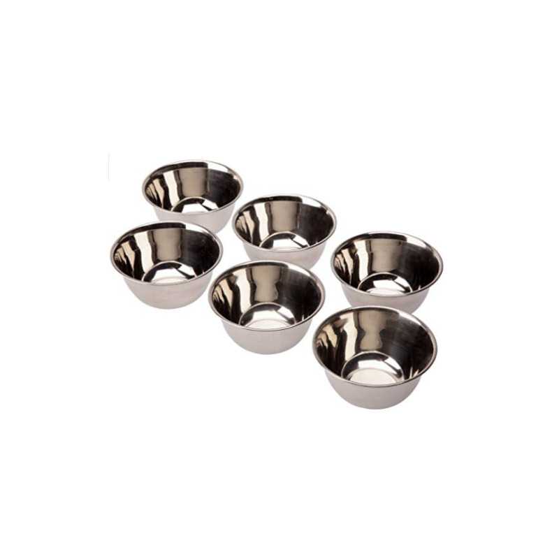 6 Small Stainless Steel Bowls