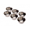 6 Small Stainless Steel Bowls