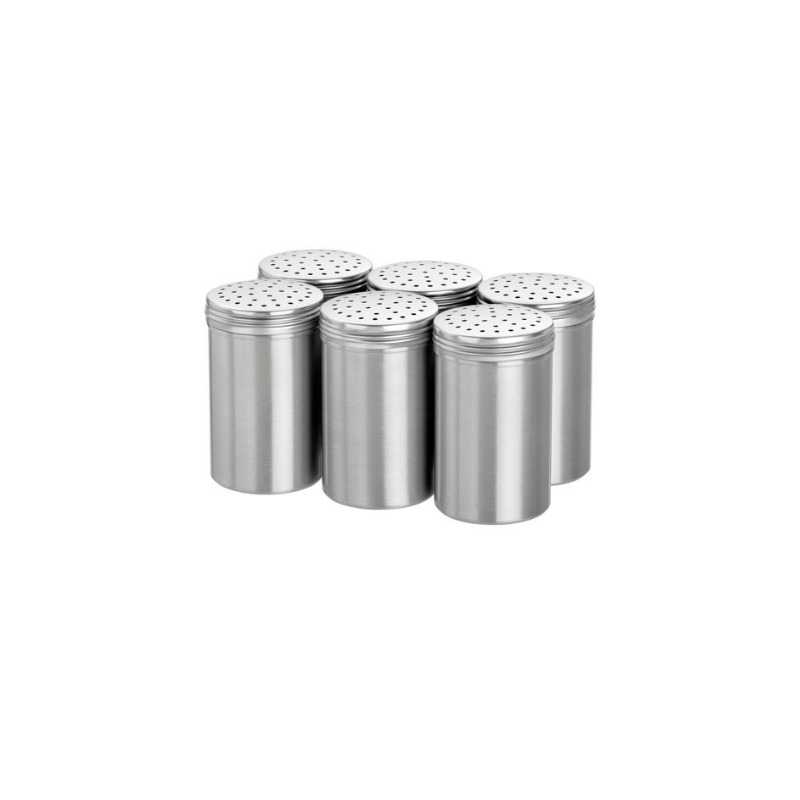 Set of 6 Aluminum Salt Shakers - 11 cm - Bartscher