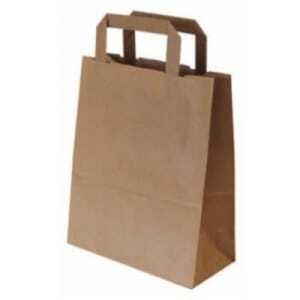 Saco de compras em papel Kraft - 12 L - Pacote de 250