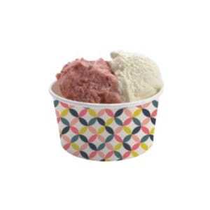 Pote de gelado e sobremesa 180 ml - Tamanho grande - Ecologicamente responsável - Pacote com 50