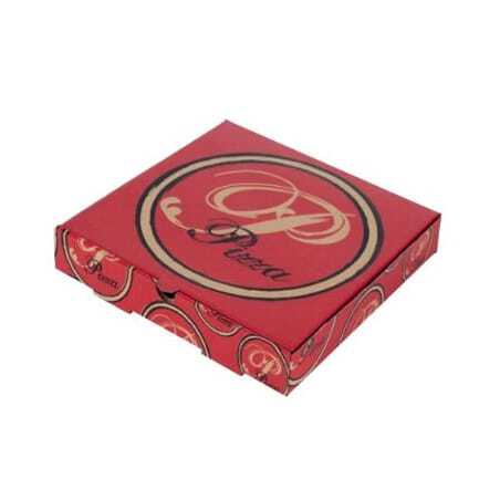 Caixa de Pizza Vermelha "Pizza" - 40 x 40 cm - Ecologicamente Responsável - Pacote com 100