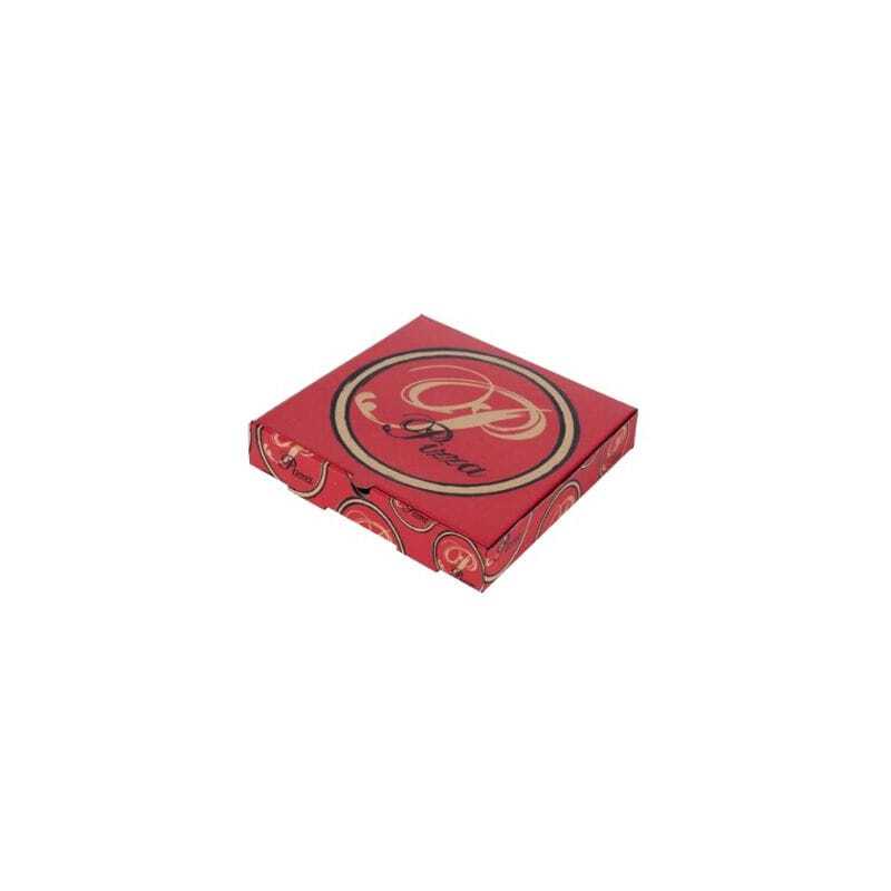 Boîte à Pizza Rouge - 33 x 33 cm - Ecoresponsable - Lot de 100