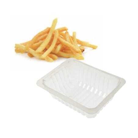 Lot of 1200 Translucent French Fries Trays - 100 cl