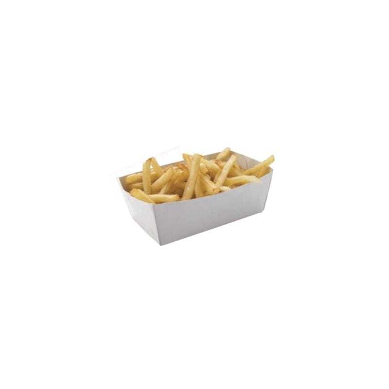 White Cardboard Tray - L 100 x W 60 mm - Eco-friendly - Pack of 250