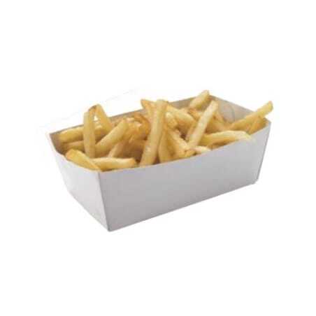 White Cardboard Tray - L 100 x W 60 mm - Eco-friendly - Pack of 250