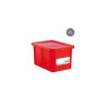 Bac Rectangulaire 55 L + Couvercle Rouge HACCP