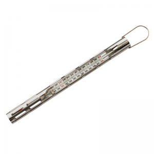 Confectioner's Glass Thermometer with Stainless Steel Sheath