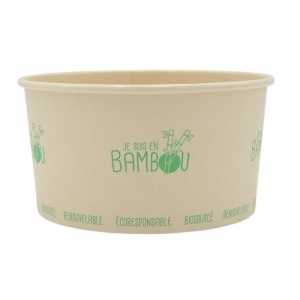 Tigela de salada de bambu - 1000 ml - Pacote de 50