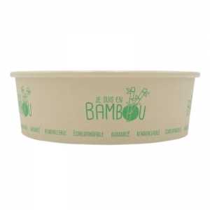 Tigela de salada de bambu - 750 ml - Pacote de 50