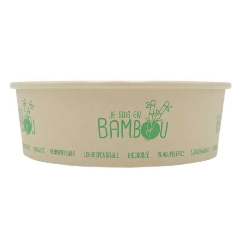 Tigela de salada de bambu - 480ml - Conjunto de 50