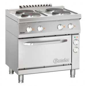 Four-burner range with electric oven GN1/1 Series 700