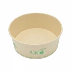 Tigela de salada de bambu - 1300 ml - Pacote de 50