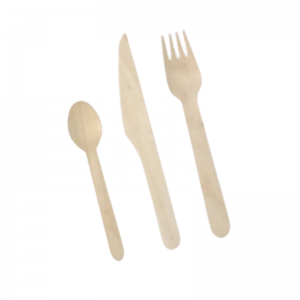 Birch cutlery - 3-piece set: Knife, Fork, Spoon - Pack of 250 Eco-friendly