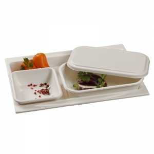 Meal Tray in Pulp - 273 x 194 mm - Pack of 50 Eco-friendly