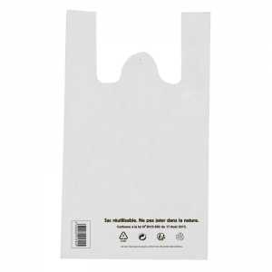 Reusable White Shoulder Bag - 21 L - Pack of 100