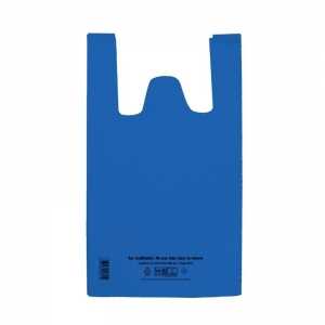 Saco de alças reutilizável azul - 12 L - Pacote de 100