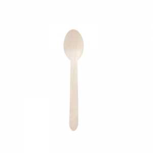 Small birch wood spoon - 110 mm - Pack of 100