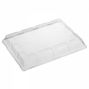 Transparent RPET Lid for 5-Compartment Tray - Set of 25