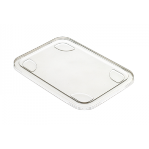 Tampa para Bandeja de 2 Compartimentos em PP - 183 x 131 mm - Conjunto de 50