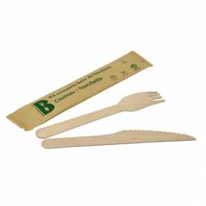 Birch Cutlery - 2-Piece Set: Knife and Fork - Pack of 50
