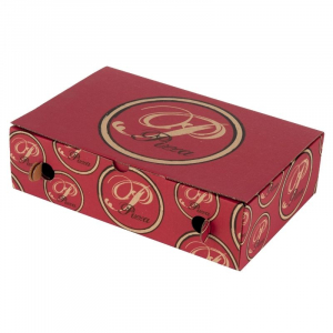 Caixa de Pizza Calzone Vermelha - 17 x 27 cm - Ecologicamente responsável - Pacote com 100