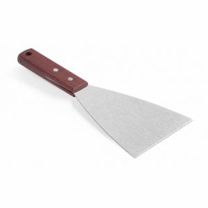 Stainless Steel Scraper with Wooden Handle - 118 mm