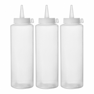 Transparent Dispenser Bottle - 0.2 L - Pack of 3