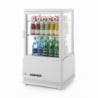 Vitrina refrigerada branca com 4 faces de vidro - 58 L