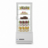 Vitrina refrigerada branca com 4 lados de vidro - 98 litros