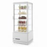 Vitrina refrigerada branca com 4 lados de vidro - 98 litros