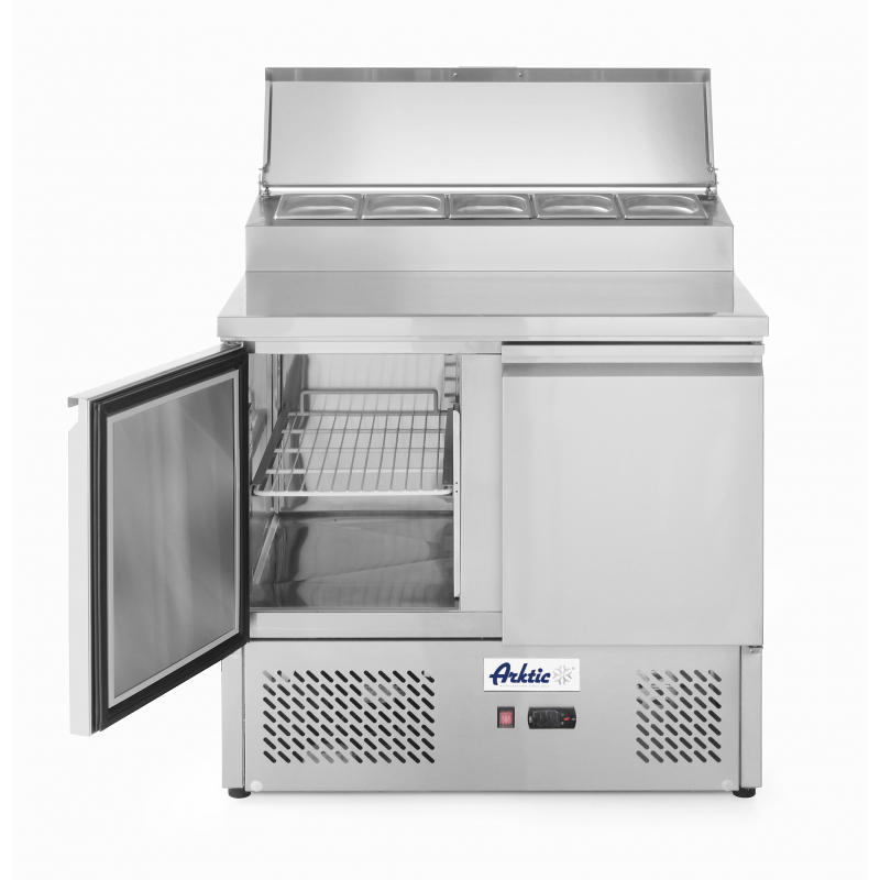 Balcão de preparação para pizzas ou saladas com vitrine refrigerada - 300 L