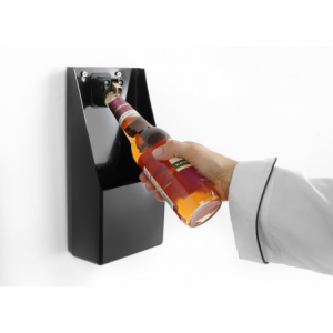 Wall-mounted bottle opener with collector