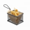 Cesto de Batatas Fritas em Miniatura Preto - 90 x 90 mm