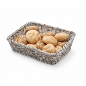 Rectangular Grey Bread Basket - 400 x 300 mm