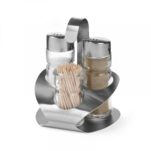 Salt and pepper shaker and toothpick holder