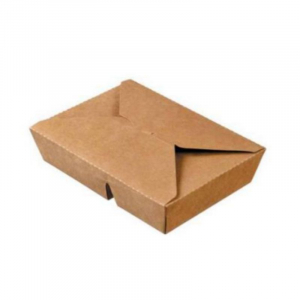 Lunch Box with 2 Compartments in Cardboard - 2 x 400 ml - Pack of 50
