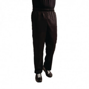 Mixed Easyfit Black Teflon Treated Kitchen Pants - Size XL - Whites Chefs Clothing - Fourniresto