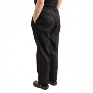 Pantalon de Cuisine Mixte Easyfit Noir Traité Teflon - Taille XXL - Whites Chefs Clothing - Fourniresto