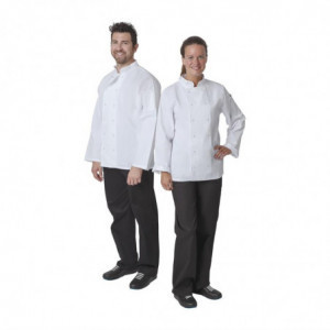 Casaco de Cozinha Unissexo Branco de Mangas Compridas Vegas - Tamanho L - Whites Chefs Clothing - Fourniresto