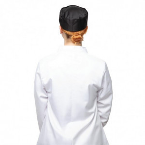 Calot de Cuisine Noir en Polycoton - Taille S 55,9 cm - Whites Chefs Clothing - Fourniresto