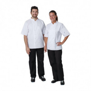 Casaco de Cozinha Unissexo Branco de Mangas Curtas Vegas - Tamanho M - Whites Chefs Clothing - Fourniresto