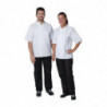 Casaco de Cozinha Unissexo Branco de Mangas Curtas Vegas - Tamanho Xs - Roupas de Chef Branco - Fourniresto