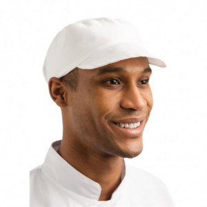 White Cotton Baker's Cap - One Size - Whites Chefs Clothing - Fourniresto