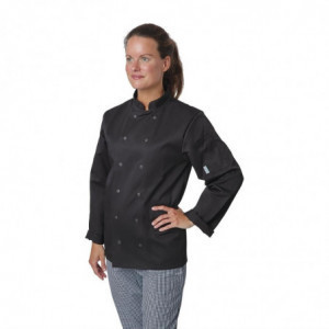 Unisex Black Long Sleeve Vegas Chef Jacket - Size L - Whites Chefs Clothing - Fourniresto