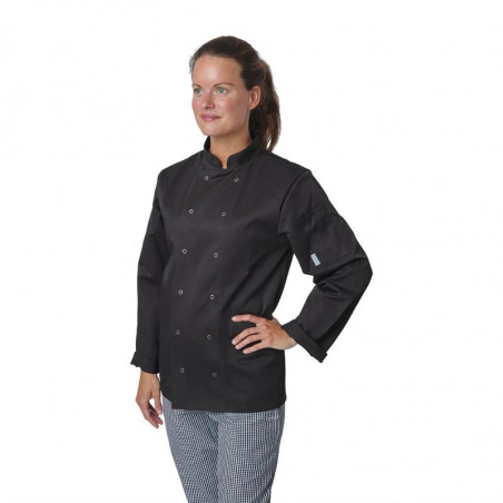 Unisex Black Long Sleeve Vegas Kitchen Jacket - Size M - Whites Chefs Clothing - Fourniresto