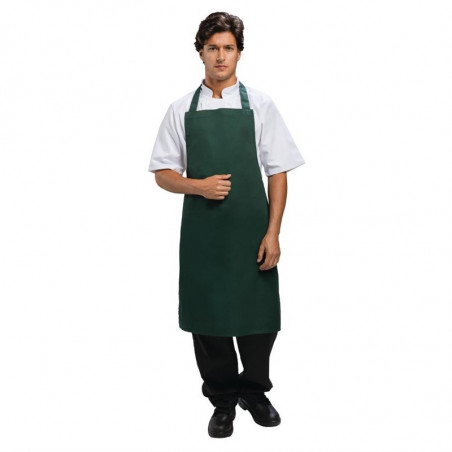 Apron Bib Green Bottle 710 X 970 Mm - Whites Chefs Clothing - Fourniresto