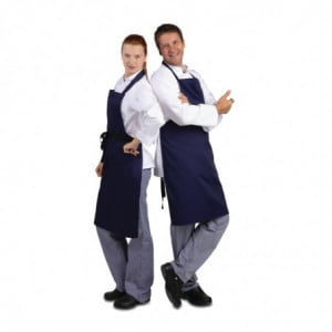 Navy Blue Bib Apron 710 X 970 Mm - Whites Chefs Clothing - Fourniresto