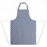 Tablier Bavette À Carreaux Bleus Et Blancs En Polycoton 710 X 970 Mm - Whites Chefs Clothing - Fourniresto