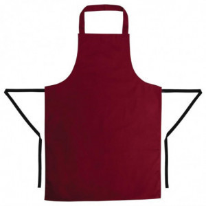 Bib Apron Bordeaux in Polycotton 710 x 970 mm - Whites Chefs Clothing - Fourniresto